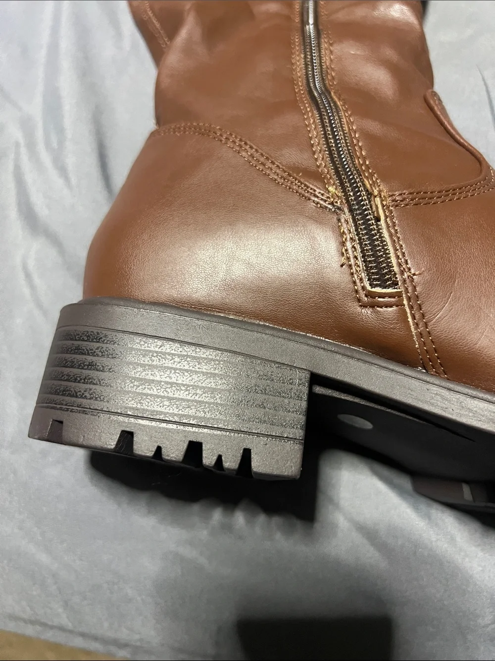 Luoika Chestnut Brown Women's Mid Thigh-High Slouchy Riding Boots